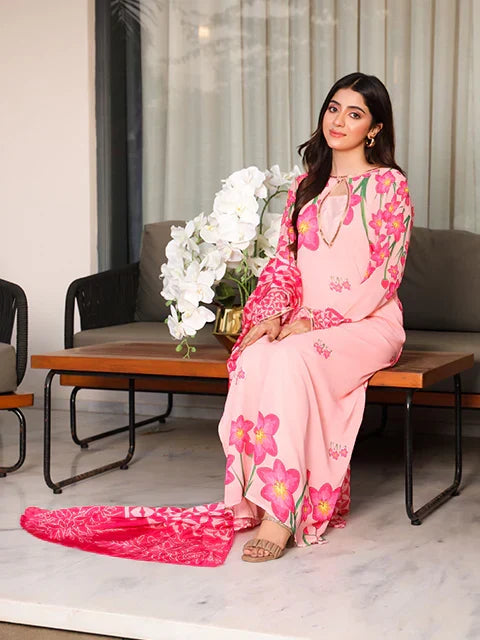 Afsheen Pink Printed 3pc