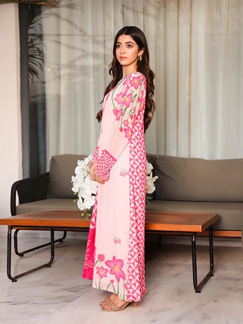 Afsheen Pink Printed 3pc
