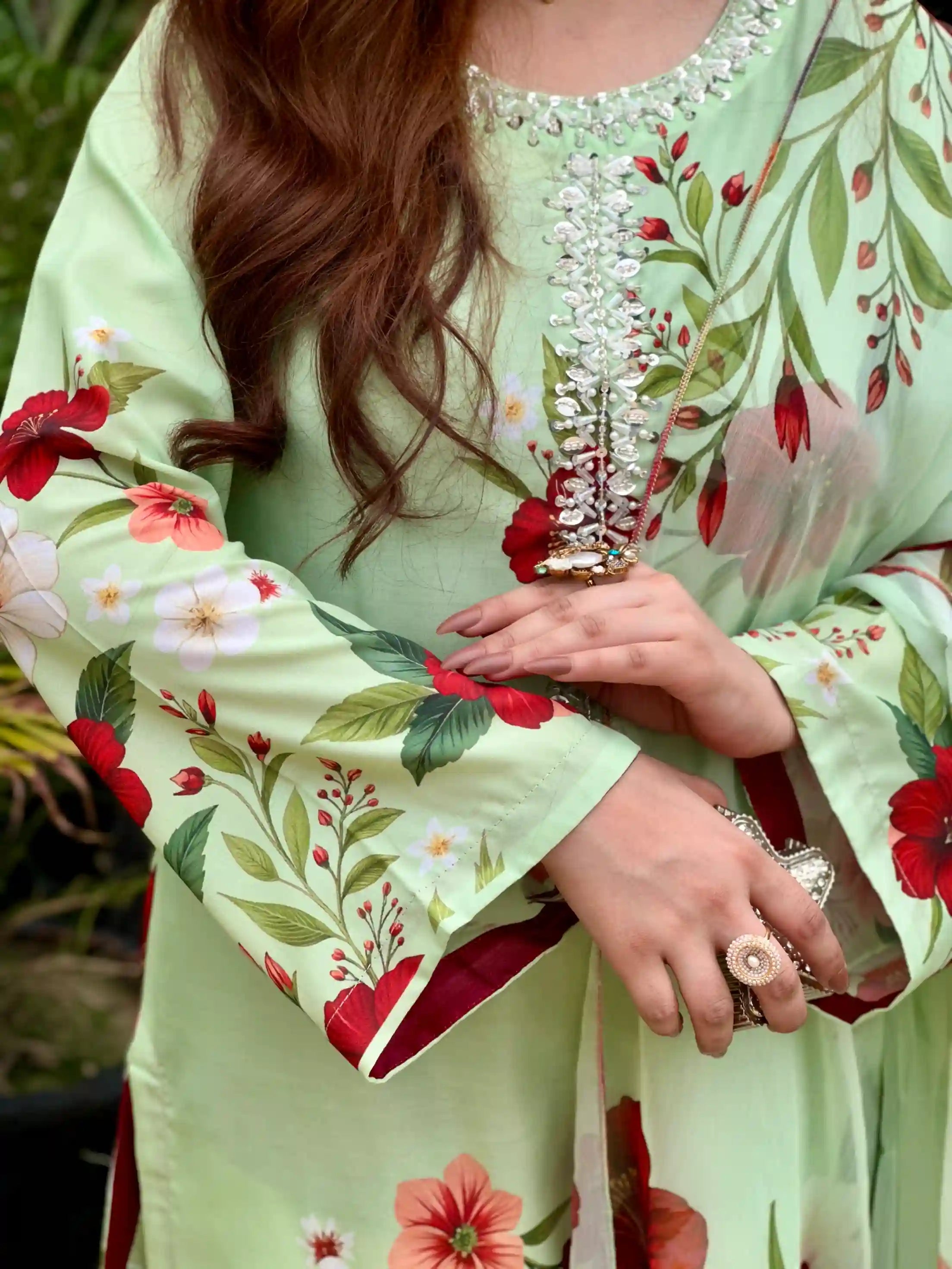 Eshal Printed Handwork 3pc