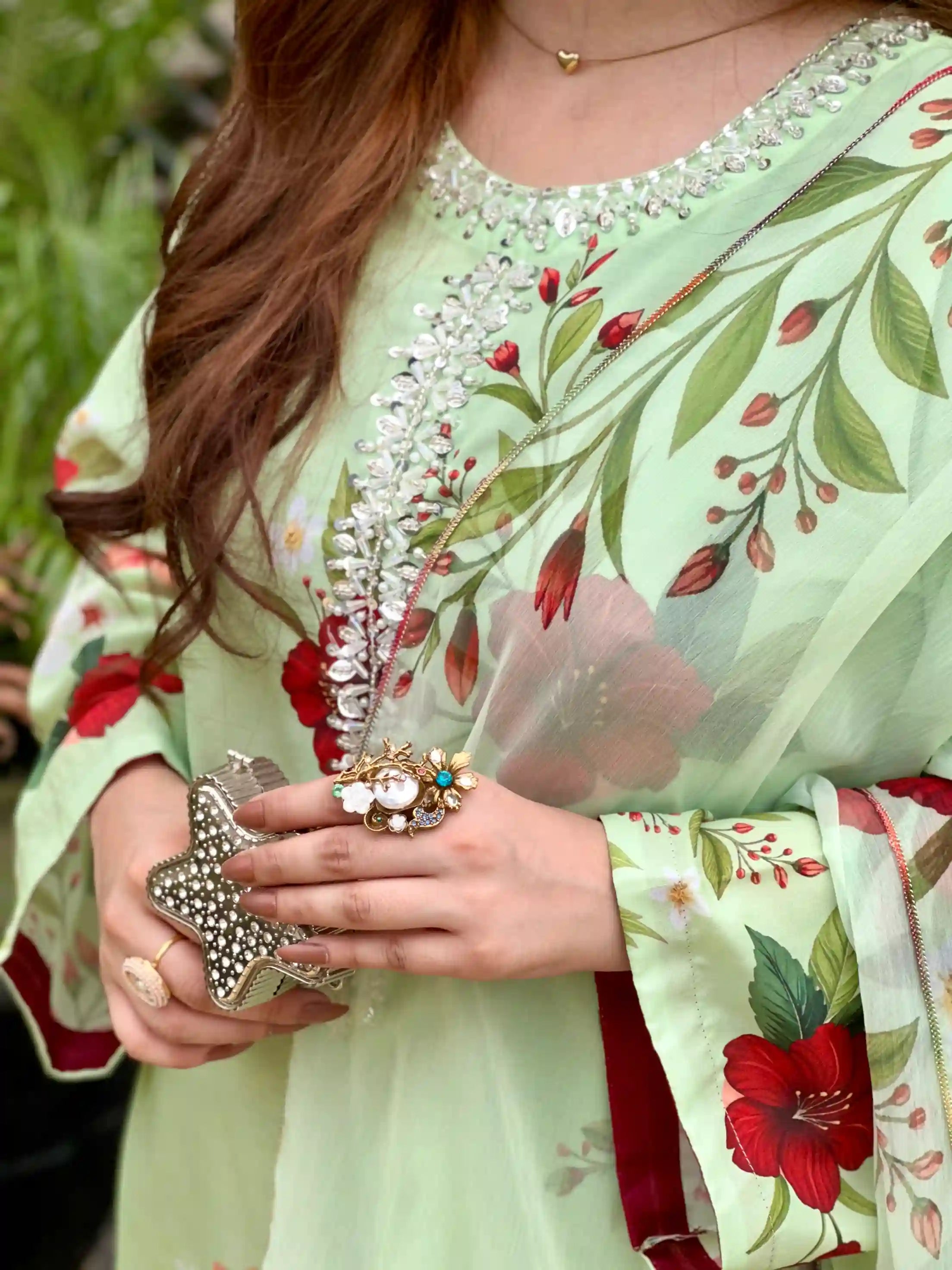 Eshal Printed Handwork 3pc