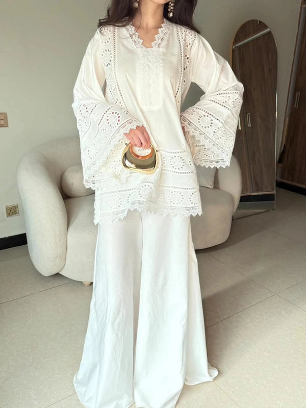 Parsa white 2 pc emb