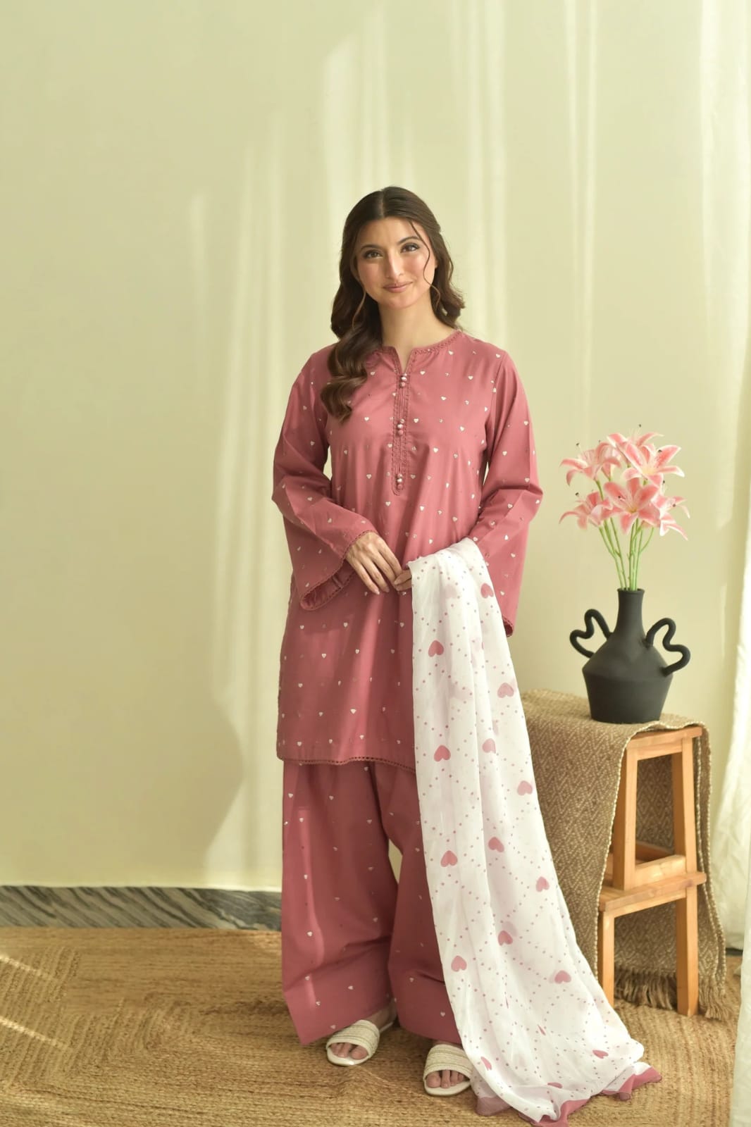 PINK HEART 3pc