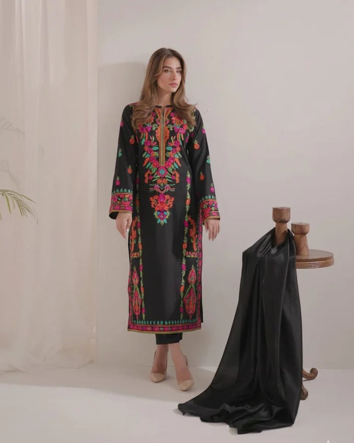 Riwaaj Emb Black 3pc