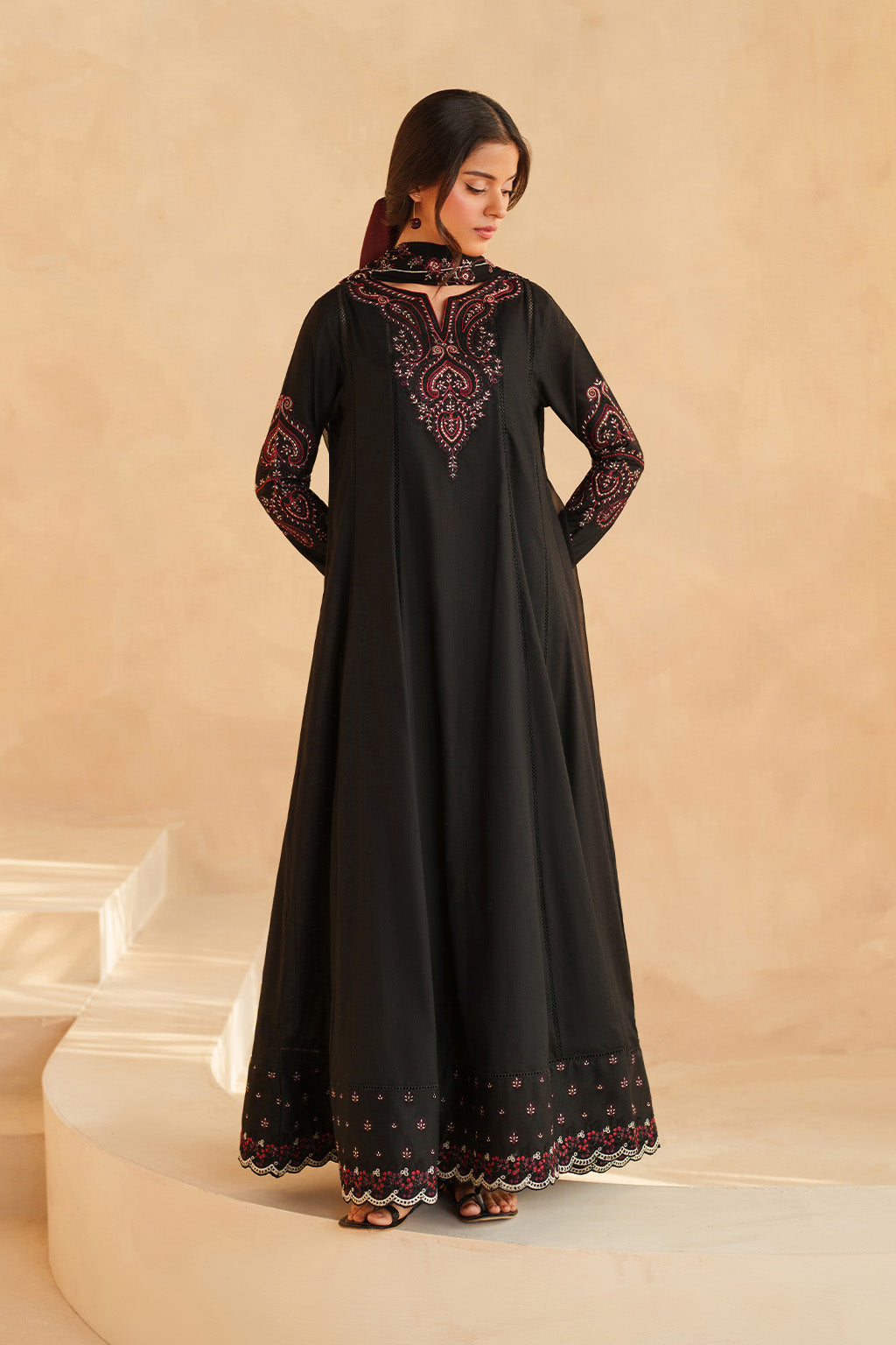 Anarkali Maxi Emb 3pc
