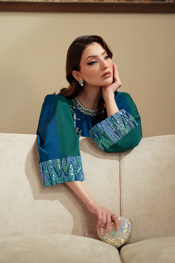 Eman Printed with Handwork 3pc