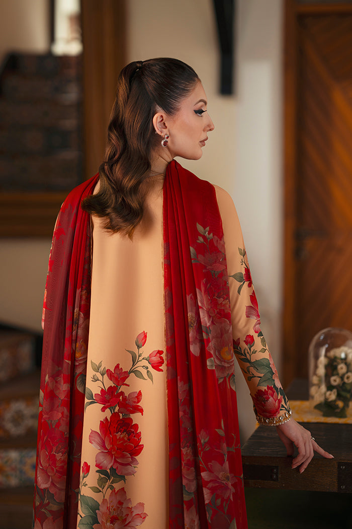 Laaj printed with handwork 3 pc